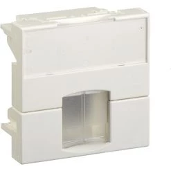 Schneider VDI88140 - Actassi - Support Non-adaptable 45x45mm Blanc Polaire - Volet Incolore - Blanc