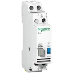SCHNEIDER Acti9, IRLI Relais Inverseur 10A 2P Tension De Commande 230-240VCA, 1F + 1O/F - A9E15535