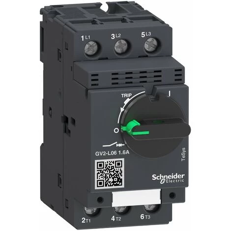 SCHNEIDER Disjoncteur Moteur GV2L 1,6 A 3P 3d Déclencheur Magnétique - GV2L06 3 SCHNEIDER Disjoncteur Moteur GV2L 1,6 A 3P 3d Déclencheur Magnétique - GV2L06