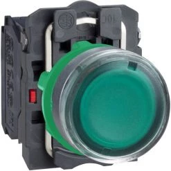 SCHNEIDER Harmony Bt-pous Lumineux Vert Ø22 - Impulsion - 240 V - 1O+1F - XB5AW33M5