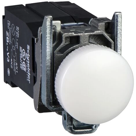 SCHNEIDER Harmony Voyant Rond Ø22 - IP66 - Blanc - LED Intégrée - 400Vac - XB4BV5B1 3 SCHNEIDER Harmony Voyant Rond Ø22 - IP66 - Blanc - LED Intégrée - 400Vac - XB4BV5B1
