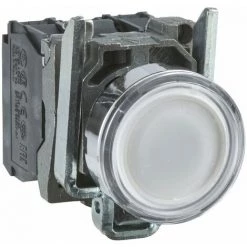 SCHNEIDER Harmony Bt-pous Lumineux Blanc Ø22 - Impulsion - 240 V - 1O+1F - XB4BW31M5