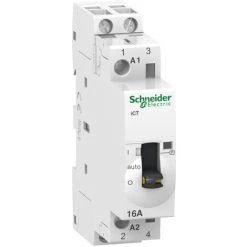 SCHNEIDER Acti9, ICT Contacteur à Commande Manuelle 16A 2NO 230-240VCA 50Hz - A9C23712