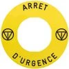 SCHNEIDER Harmony étiquette Circulaire Ø60mm Jaune Logo EN13850 ARRET D URGENCE Pr ZBZ3605 - ZBY9130T -SCHNEIDER Soldes 12590728 1