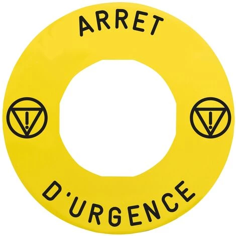 SCHNEIDER Harmony étiquette Circulaire Ø60mm Jaune Logo EN13850 ARRET D URGENCE Pr ZBZ3605 - ZBY9130T 3 SCHNEIDER Harmony étiquette Circulaire Ø60mm Jaune Logo EN13850 ARRET D URGENCE Pr ZBZ3605 - ZBY9130T