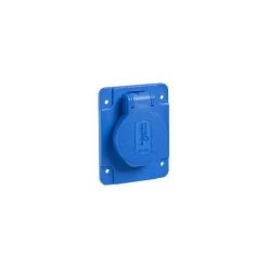 SCHNEIDER PratiKa - Socle De Prise NF 65x85mm - 2P+T 10-16 A - IP54 - Connex. Arr. - Bleu - PKN61B