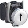 SCHNEIDER Harmony Bouton-poussoir Blanc Ø22 Retour Ressort Encastré Blanc Flèche Haut 1NO - XB4BA3341