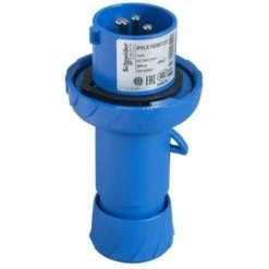 Schneider Fiche Mobile Industrielle 2X16A+E 230V IP67 Bleu PKX16M723