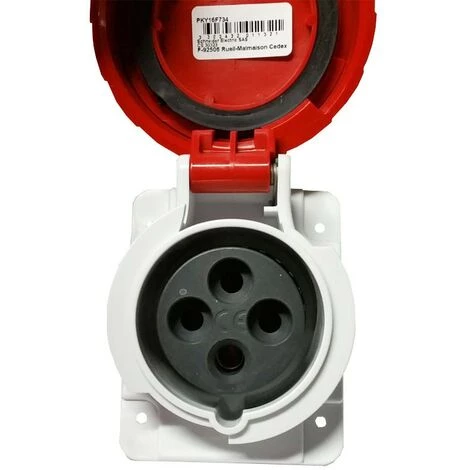 Prise Encastrée Industrielle Schneider 3X16A+E 400V Rouge PKY16F734 4 Prise Encastrée Industrielle Schneider 3X16A+E 400V Rouge PKY16F734 – Image 2