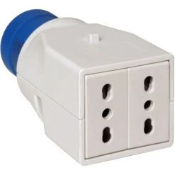 Adaptateur Schneider Industriel à Domestique 16A 2 Prises Bivalentes PKZA202