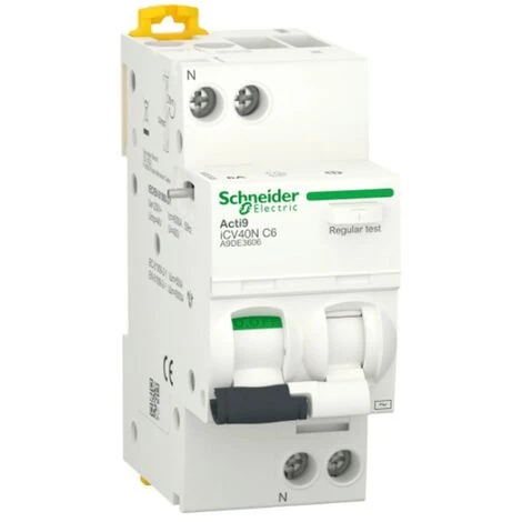 Schneider Acti9 Disjoncteur Différentiel 1P+N 6A 30MA AC 6KA A9DE3606 3 Schneider Acti9 Disjoncteur Différentiel 1P+N 6A 30MA AC 6KA A9DE3606
