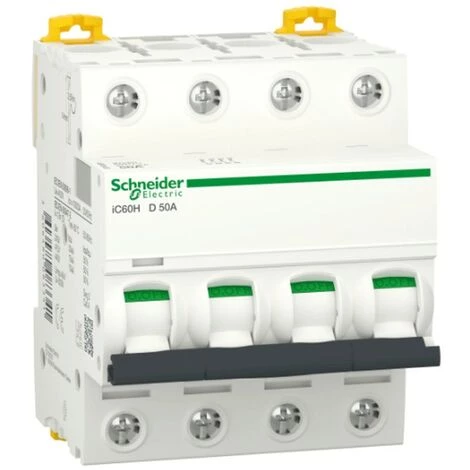 Interrupteur Magnétothermique Schneider 4P 50A 10KA D 4 Modules A9F85450 3 Interrupteur Magnétothermique Schneider 4P 50A 10KA D 4 Modules A9F85450