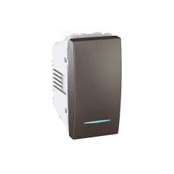 Schneider MGU3.106.12N Unica Poussoir Lumineux 10A Graphite - Connexion Rapide - 1 Module - Gris