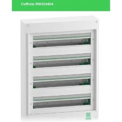 Coffret électrique Saillie 4 Rangées 24 Modules Rési9 Schneider R9H24404