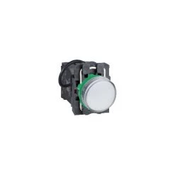 SCHNEIDER Harmony XB5 - Voyant Lumineux DEL - Ø22 - Blanc - Alim Transfo 400V - Vis étrier - XB5AV5B1