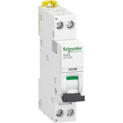 SCHNEIDER Acti9 IDT40N - Disjoncteur Modulaire - 1P+N D 2A 6000A/10kA (A9P34602)