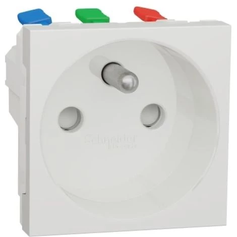 SCHNEIDER Double Prise De Courant 2P+T Goul Connexion Rapide Blanc Unica - Blanc 6 SCHNEIDER Double Prise De Courant 2P+T Goul Connexion Rapide Blanc Unica - Blanc – Image 4