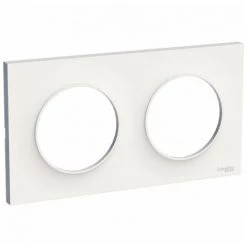 SCHNEIDER Odace Styl, Boite De 10 Plaques Blanc 2 Postes Horizontaux Ou Verticaux Entraxe 71mm