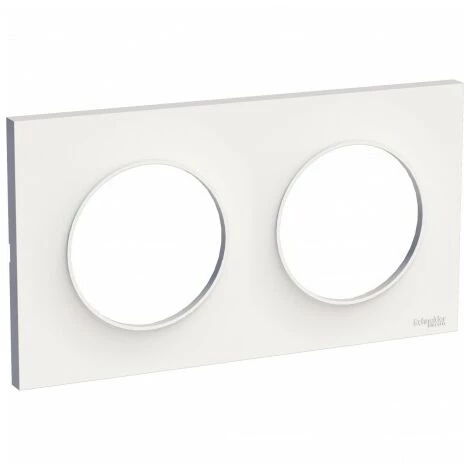 SCHNEIDER Odace Styl, Boite De 10 Plaques Blanc 2 Postes Horizontaux Ou Verticaux Entraxe 71mm 3 SCHNEIDER Odace Styl, Boite De 10 Plaques Blanc 2 Postes Horizontaux Ou Verticaux Entraxe 71mm