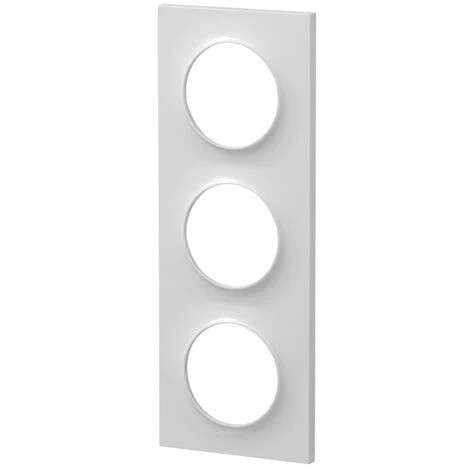 SCHNEIDER Odace Styl, Boite De 5 Plaques Blanc 3 Postes Horizontaux Ou Verticaux Entraxe 71mm 3 SCHNEIDER Odace Styl, Boite De 5 Plaques Blanc 3 Postes Horizontaux Ou Verticaux Entraxe 71mm