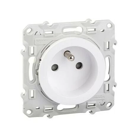 SCHNEIDER Odace Boite De 10 Prises De Courant 2P+T Blanc, à Vis, 2 Connexions Rapides Par Pôle 3 SCHNEIDER Odace Boite De 10 Prises De Courant 2P+T Blanc, à Vis, 2 Connexions Rapides Par Pôle