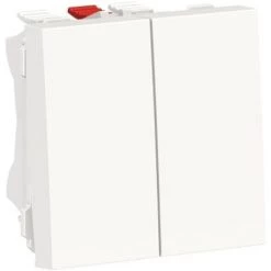 SCHNEIDER Double Va-et-vient 10 A Connexion Rapide 2 Modules Blanc Unica