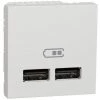 SCHNEIDER Chargeur USB Double 5 Vcc 1A + 2,1 A 2 Modules Blanc Unica 2 SCHNEIDER Chargeur USB Double 5 Vcc 1A + 2,1 A 2 Modules Blanc Unica -SCHNEIDER Soldes 24386930 1