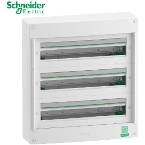 Coffret électrique Saillie 3 Rangées 24 Modules Rési9 Schneider R9H24403 3 Coffret électrique Saillie 3 Rangées 24 Modules Rési9 Schneider R9H24403