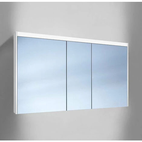 Schneider O-Line Armoire De Toilette LED 015 130/3/LED, 3 Portes, éclairage Haut Et Bas, Exécution: Norme UE/corps Blanc - 165.331.02.02 3 Schneider O-Line Armoire De Toilette LED 015 130/3/LED, 3 Portes, éclairage Haut Et Bas, Exécution: Norme UE/corps Blanc - 165.331.02.02