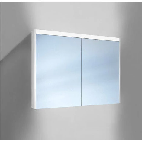 Schneider O-Line Armoire De Toilette LED 012 100/2/LED, 2 Portes, éclairage Haut Et Bas, Exécution: Norme UE/corps Blanc - 164.300.02.02 3 Schneider O-Line Armoire De Toilette LED 012 100/2/LED, 2 Portes, éclairage Haut Et Bas, Exécution: Norme UE/corps Blanc - 164.300.02.02