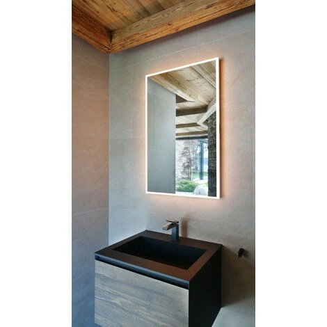 Schneider A-line Miroir Lumineux A/SP 56/90/LED, Coloris: Argent Anodisé - 166.256.01.50 4 Schneider A-line Miroir Lumineux A/SP 56/90/LED, Coloris: Argent Anodisé - 166.256.01.50 – Image 2