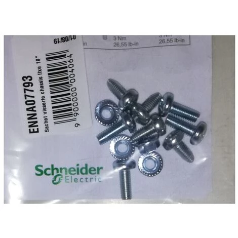 Schneider ENNA07793 Sachet Visserie Chassis Fixe 19" - Gris 3 Schneider ENNA07793 Sachet Visserie Chassis Fixe 19" - Gris