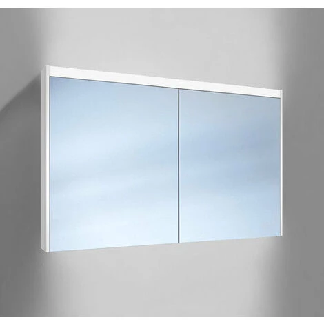 Schneider O- Line Armoire De Toilette LED 015 120/2/LED, 2 Portes, éclairage En Haut, Exécution: Norme CH/corps Blanc - 165.120.01.02 3 Schneider O- Line Armoire De Toilette LED 015 120/2/LED, 2 Portes, éclairage En Haut, Exécution: Norme CH/corps Blanc - 165.120.01.02