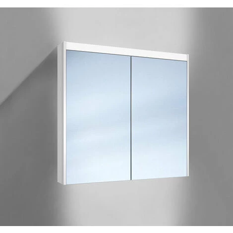 Schneider O-Line Armoire De Toilette LED 012 80/2/LED, 2 Portes, éclairage Haut Et Bas, Exécution: Norme CH/corps Blanc - 164.280.01.02 3 Schneider O-Line Armoire De Toilette LED 012 80/2/LED, 2 Portes, éclairage Haut Et Bas, Exécution: Norme CH/corps Blanc - 164.280.01.02