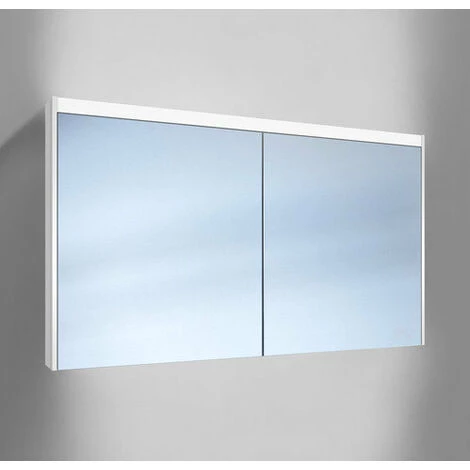 Schneider O- Line Armoire De Toilette LED 012 130/2/LED, 2 Portes, éclairage En Haut, Exécution: Norme CH/corps Blanc - 164.130.01.02 3 Schneider O- Line Armoire De Toilette LED 012 130/2/LED, 2 Portes, éclairage En Haut, Exécution: Norme CH/corps Blanc - 164.130.01.02
