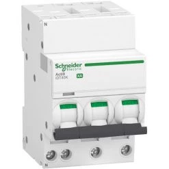 SCHNEIDER Acti9 IDT40K XA - Disjoncteur Modulaire Auto/vis - 3P+N 10A Courbe C - 4,5kA