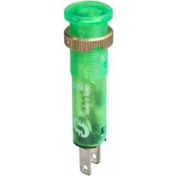 SCHNEIDER Voyant Rond Ø 8 - IP 40 - Vert - DEL Intégrée - 12 V - Cosses - XVLA223