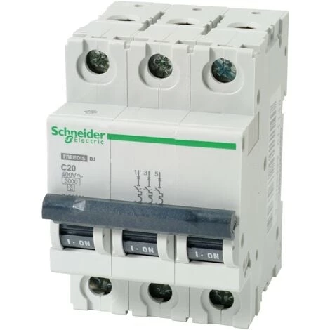 SCHNEIDER DISJONCTEUR 3P 20A 3 SCHNEIDER DISJONCTEUR 3P 20A