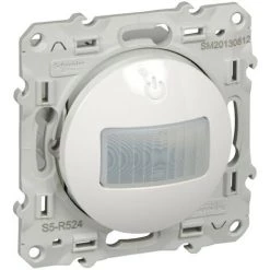 SCHNEIDER Odace, Détecteur De Présence Et De Mouvement Blanc, Spécial Rénovation, 2 Fils (S520524)