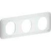 Plaque Triple Horizontale Entraxe 71 Mm Schneider Ovalis Blanc S260706 -SCHNEIDER Soldes 29109289 1