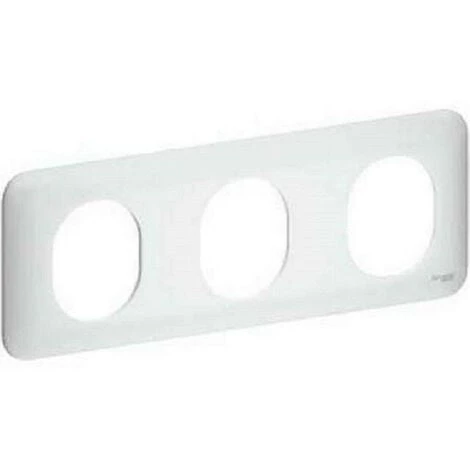 Plaque Triple Horizontale Entraxe 71 Mm Schneider Ovalis Blanc S260706 3 Plaque Triple Horizontale Entraxe 71 Mm Schneider Ovalis Blanc S260706