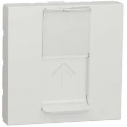 SCHNEIDER Unica - Prise RJ45 Simple - Cat 6A Blindé STP FTP - 2 Mod - Blanc - Méca Seul (NU344918)
