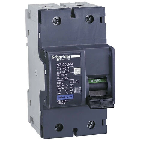 SCHNEIDER Disjoncteur Moteur NG125LMA - 6,3 A - 2P 2d - Déclencheur Magnétique (18869) 3 SCHNEIDER Disjoncteur Moteur NG125LMA - 6,3 A - 2P 2d - Déclencheur Magnétique (18869)