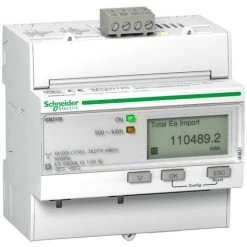 SCHNEIDER Acti9 IEM - Compteur D'énergie Tri - 63A - Multitarif - Alarme KW - Modbus - MID (A9MEM3155)