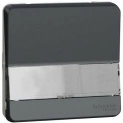SCHNEIDER Mureva Styl - Bouton Poussoir Porte-etiquette - Composable - IP55 - IK08 - Gris (MUR34029)