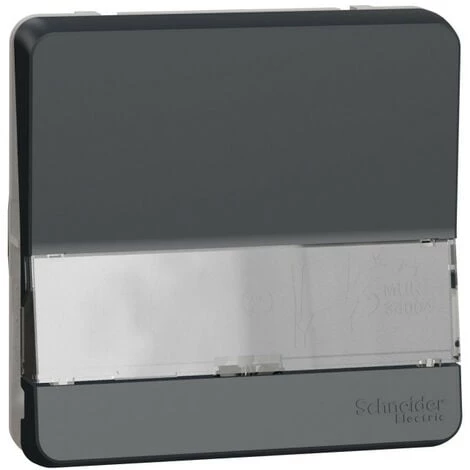 SCHNEIDER Mureva Styl - Bouton Poussoir Porte-etiquette - Composable - IP55 - IK08 - Gris (MUR34029) 3 SCHNEIDER Mureva Styl - Bouton Poussoir Porte-etiquette - Composable - IP55 - IK08 - Gris (MUR34029)