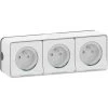 SCHNEIDER Mureva Styl - Triple PC 2P+T Horiz. Précâblée - Saillie - IP55 - IK08 - Blanc (MUR36039) -SCHNEIDER Soldes 31839888 1