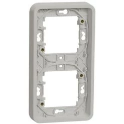 SCHNEIDER Mureva Styl - Cadre 2 Postes Vertical - Encastré - IP55 - IK08 - Blanc (MUR39151)