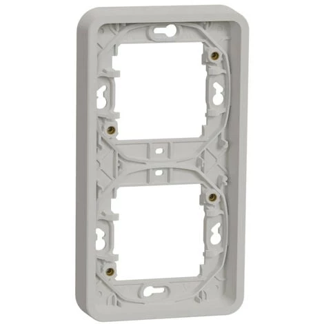 SCHNEIDER Mureva Styl - Cadre 2 Postes Vertical - Encastré - IP55 - IK08 - Blanc (MUR39151) 3 SCHNEIDER Mureva Styl - Cadre 2 Postes Vertical - Encastré - IP55 - IK08 - Blanc (MUR39151)