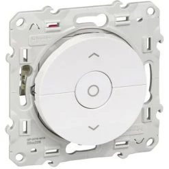 SCHNEIDER Odace, Interrupteur Volet-roulant Blanc 3 Boutons Montée/descente/stop à Griffes (S525208)